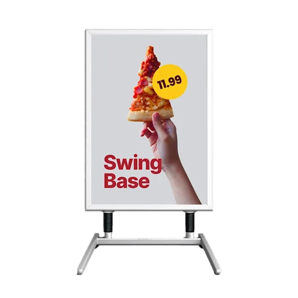 Cavalletti pubblicitari con base swing
