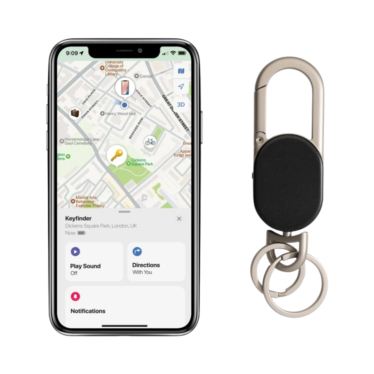 Keyfinder Keychain with USB C main image
