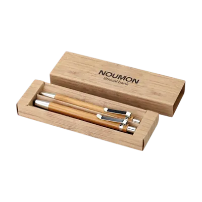 BAMBOOSET Bamboo Pen and Pencil Set