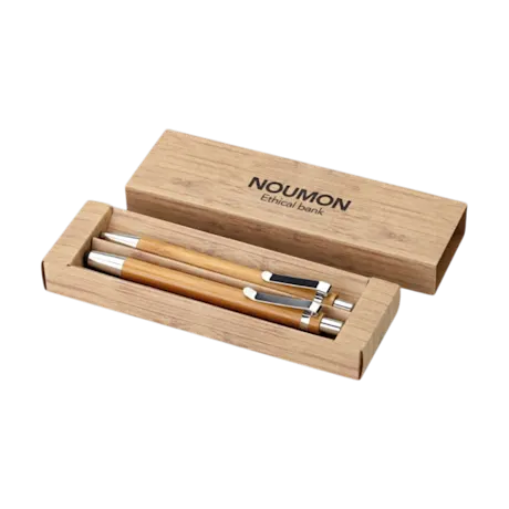 BAMBOOSET Bamboo Pen and Pencil Set