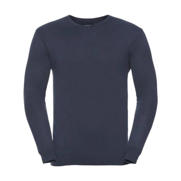 ICON - russellmenvneckknittedpullover french_navy