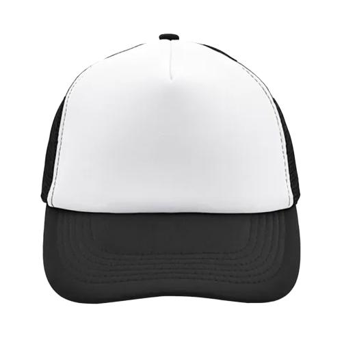 56. 5panelpolyestermeshcap White Black