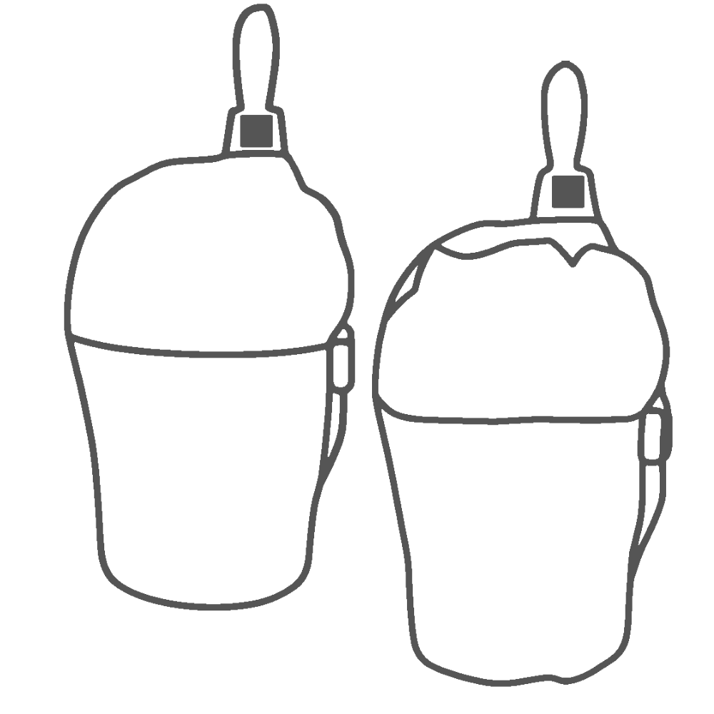 10 x 10 mm - Aan de voor- en achterkant van de clip