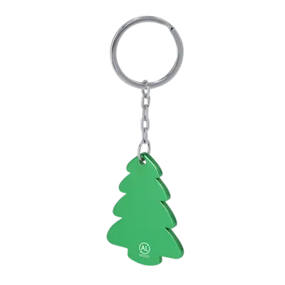 Portachiavi Albero di Natale in Alluminio Riciclato