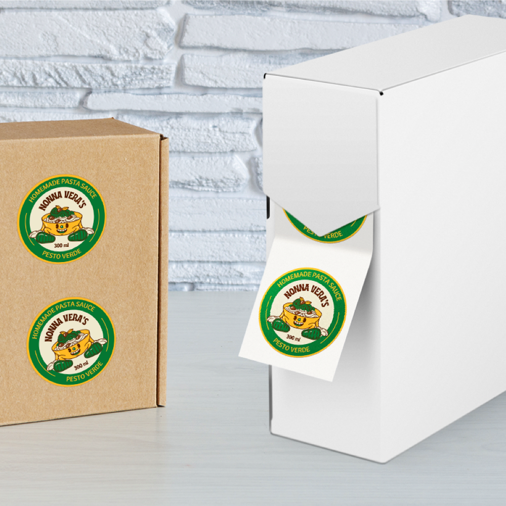 PVC labels on roll PDP