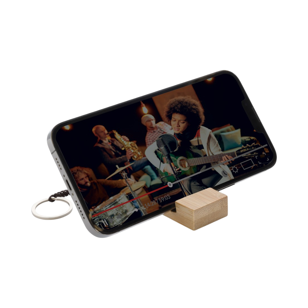 PDP - standkeybambookeychainphonestand square #00000000 background