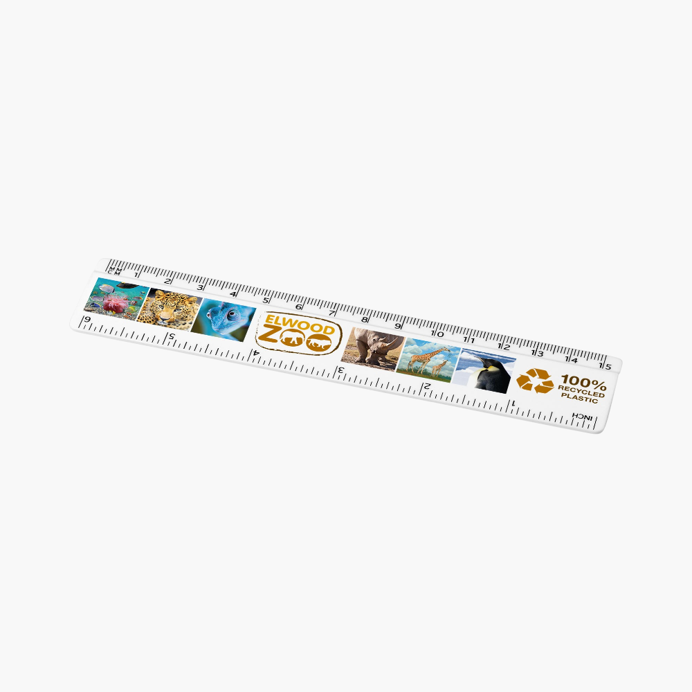 Refari Recycled Plastic Ruler 15 cm | HelloPrint