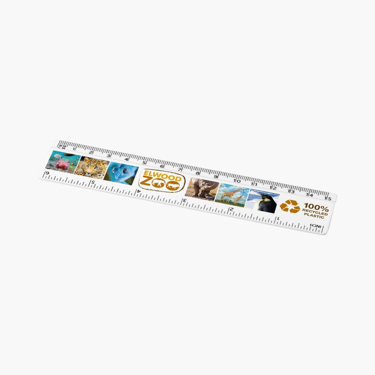 Refari Recycled Plastic Ruler 15 cm | HelloPrint