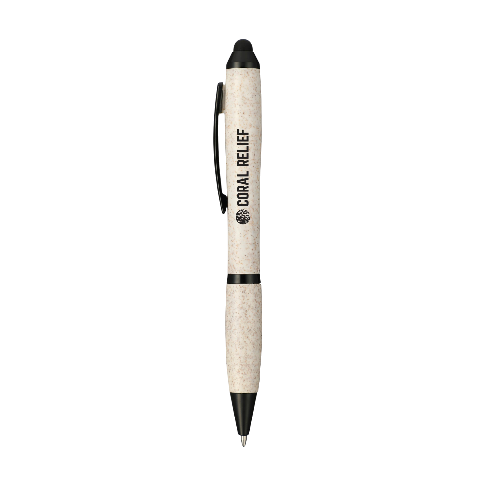 Nash Wheat Straw Ballpoint Pen With Stylus