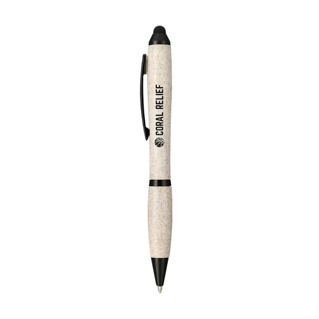 Nash Wheat Straw Ballpoint Pen With Stylus