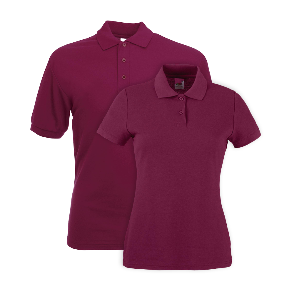 Fruit of the Loom Premium Polo Shirt ICON burgundy