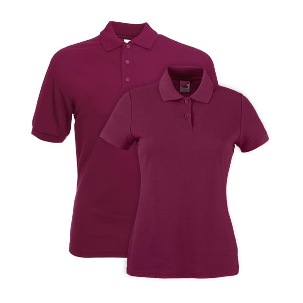 Fruit of the Loom Premium Polo Shirt ICON burgundy