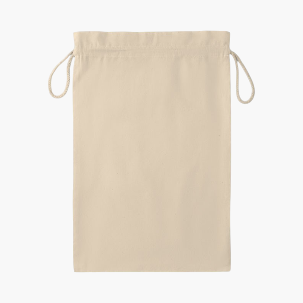 PDP - taskelargelargecottondrawcordbag square #F8F8F8 background