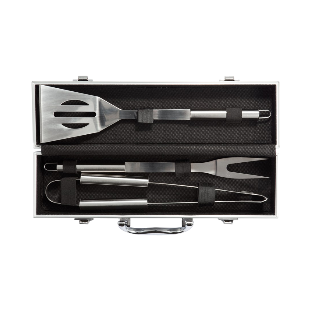 Set barbecue 3 pièces en coffret aluminium