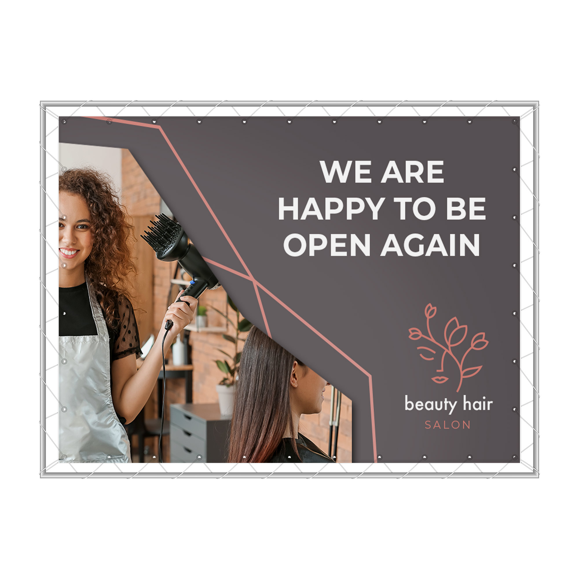 Spandoeken met wandframe