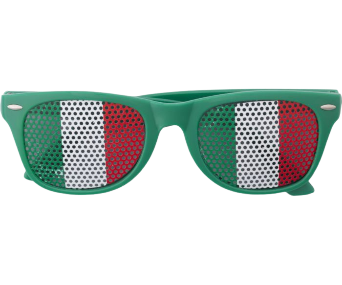 plexiglasssunglasseswithcountryflaglexi red green