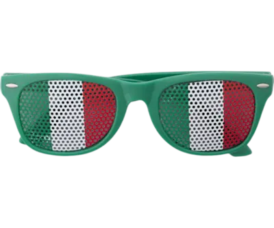 Occhiali da festa con bandiera nazionale