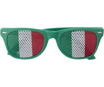 Occhiali da festa con bandiera nazionale