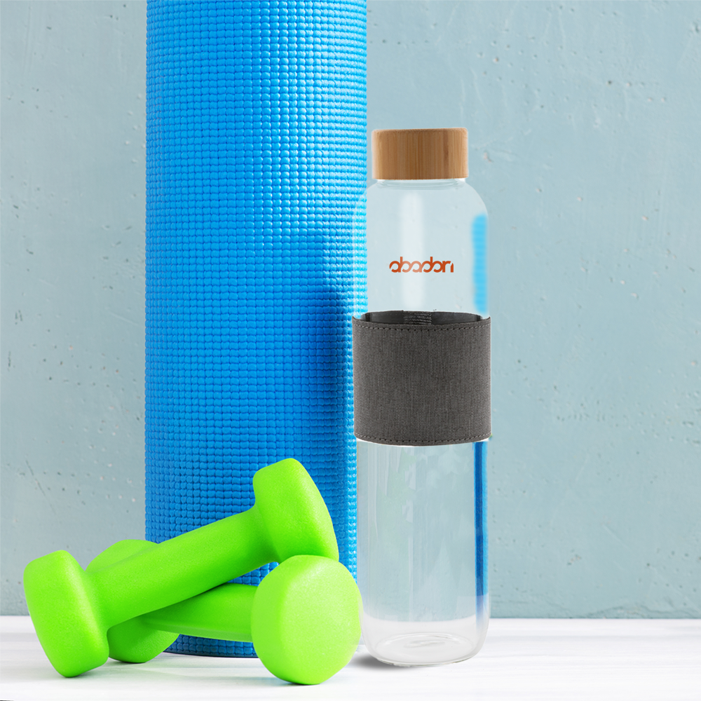 Impact borosilicate glass bottle with bamboo lid PDP Copy
