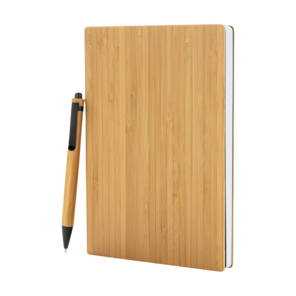 PDP - a5bamboonotebookpenset square #F8F8F8 background