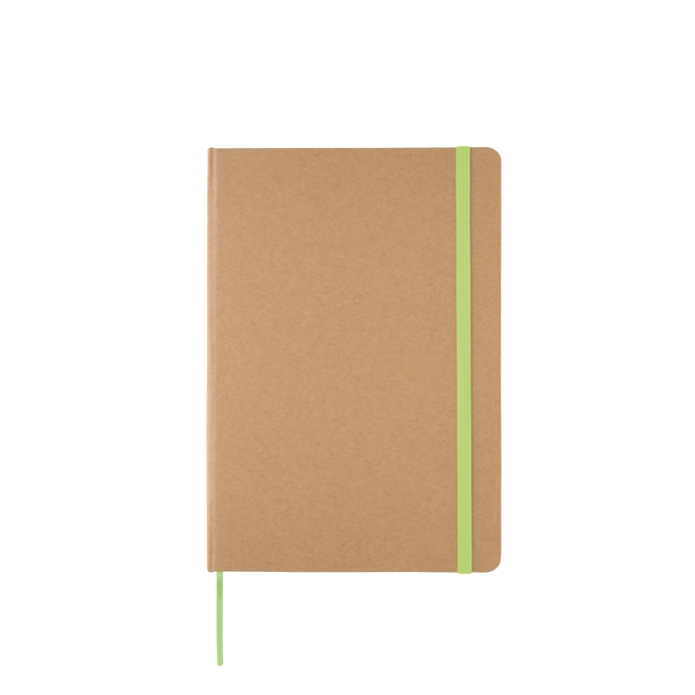 A5 recycled kraft notebook green