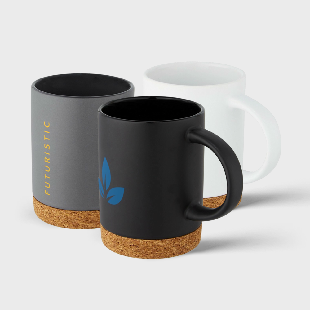 Tazza in ceramica chic con base in sughero 425 ml