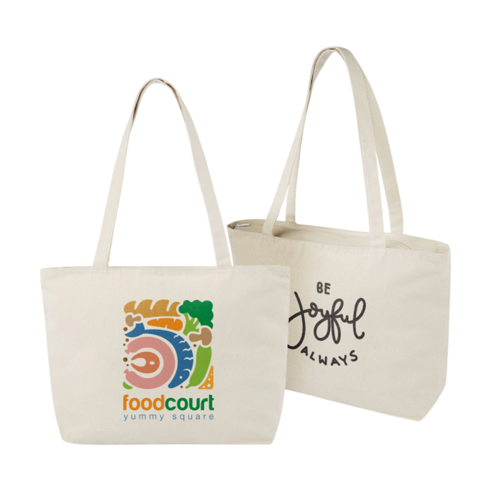 Bolsa Tote de algodón con cremallera de 320 g/m²