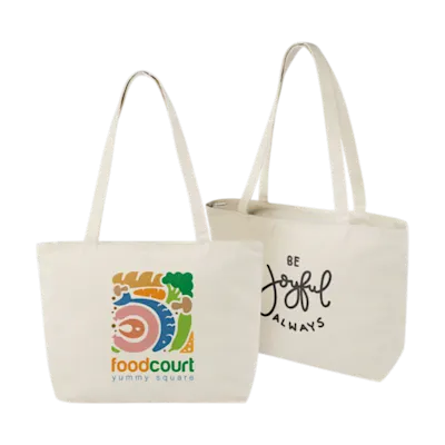 Zippered Cotton Tote Bag 320 g/m²