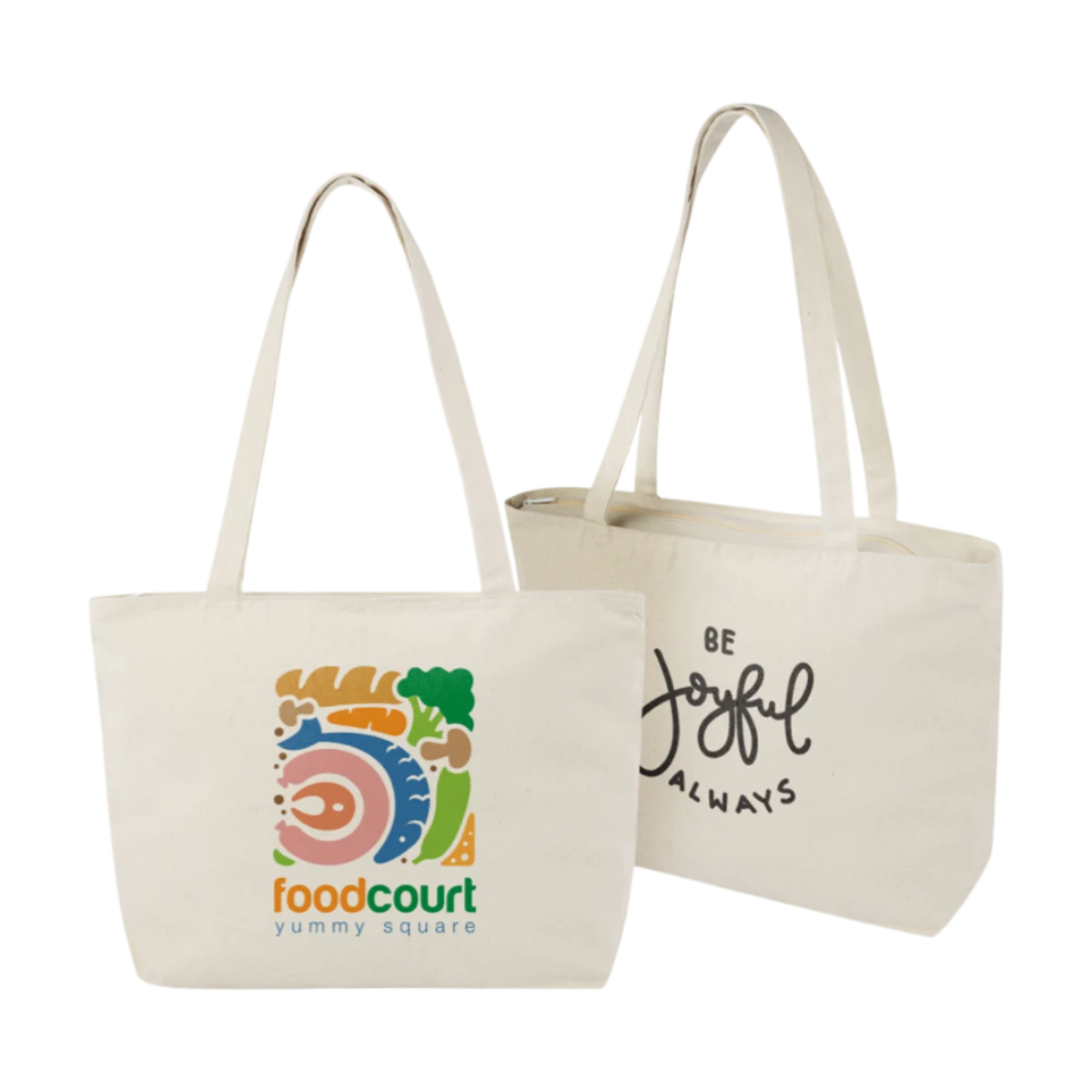 Zippered Cotton Tote Bag 320 g/m² main image