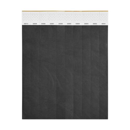 ICON - tyvekonesheetof10wristbands black