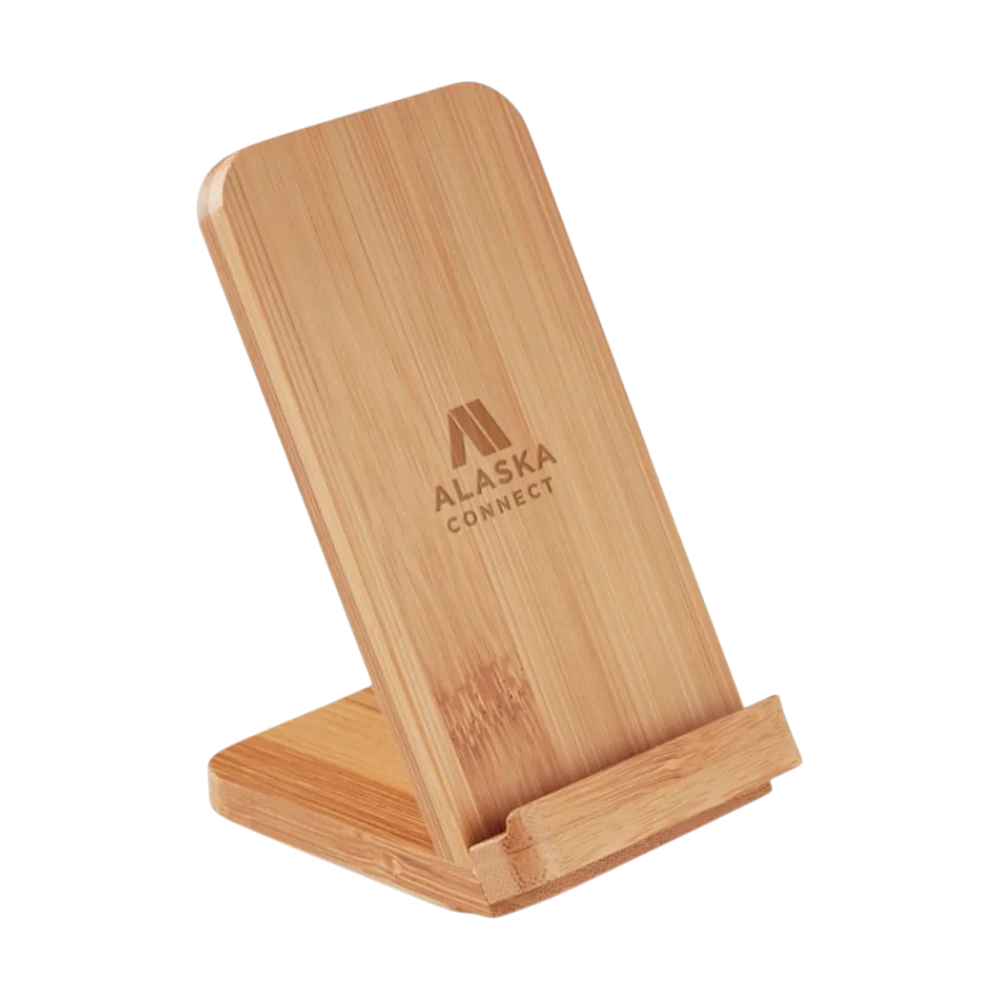 PDP - wirestandbamboowirelesschargestand5w square #F8F8F8 background