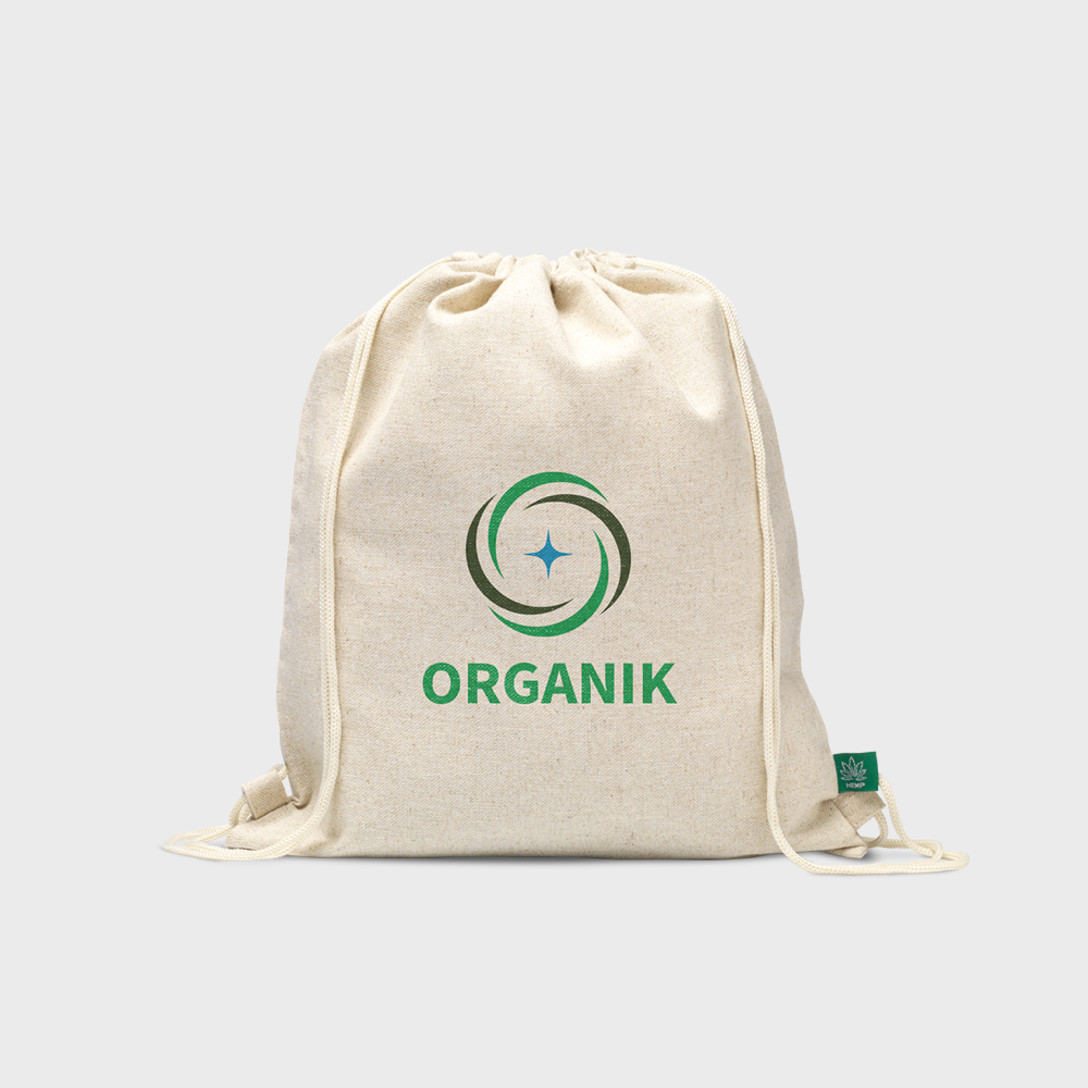 Hemp Drawstring Bag | HelloPrint