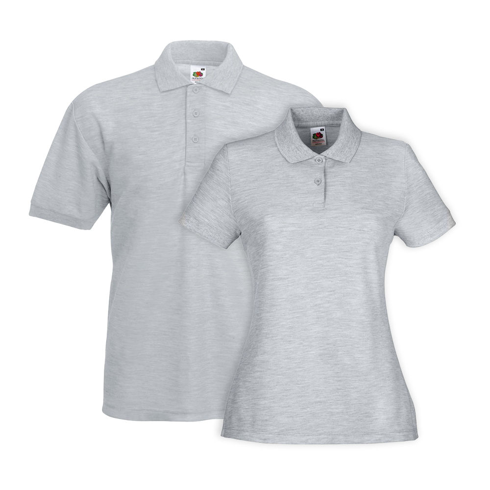 Fruit of the Loom Premium Polo Shirt ICON heather grey