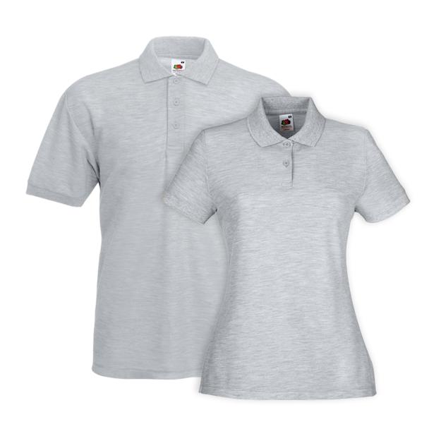 Fruit of the Loom Premium Polo Shirt ICON heather grey