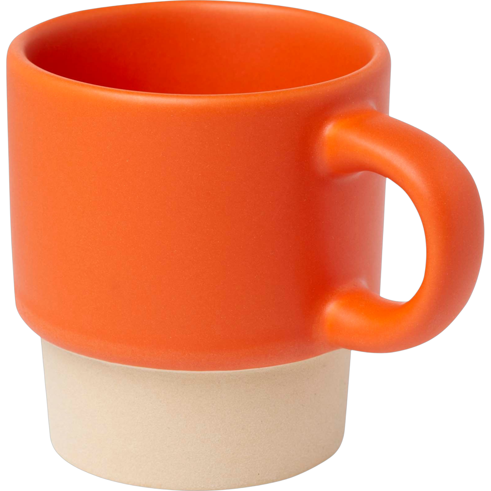 ICON - olympia130mlstackableexpressocupwithclaybottom orange