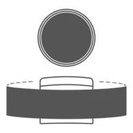 314 x 54 mm - Ø 85 mm | Around - Top