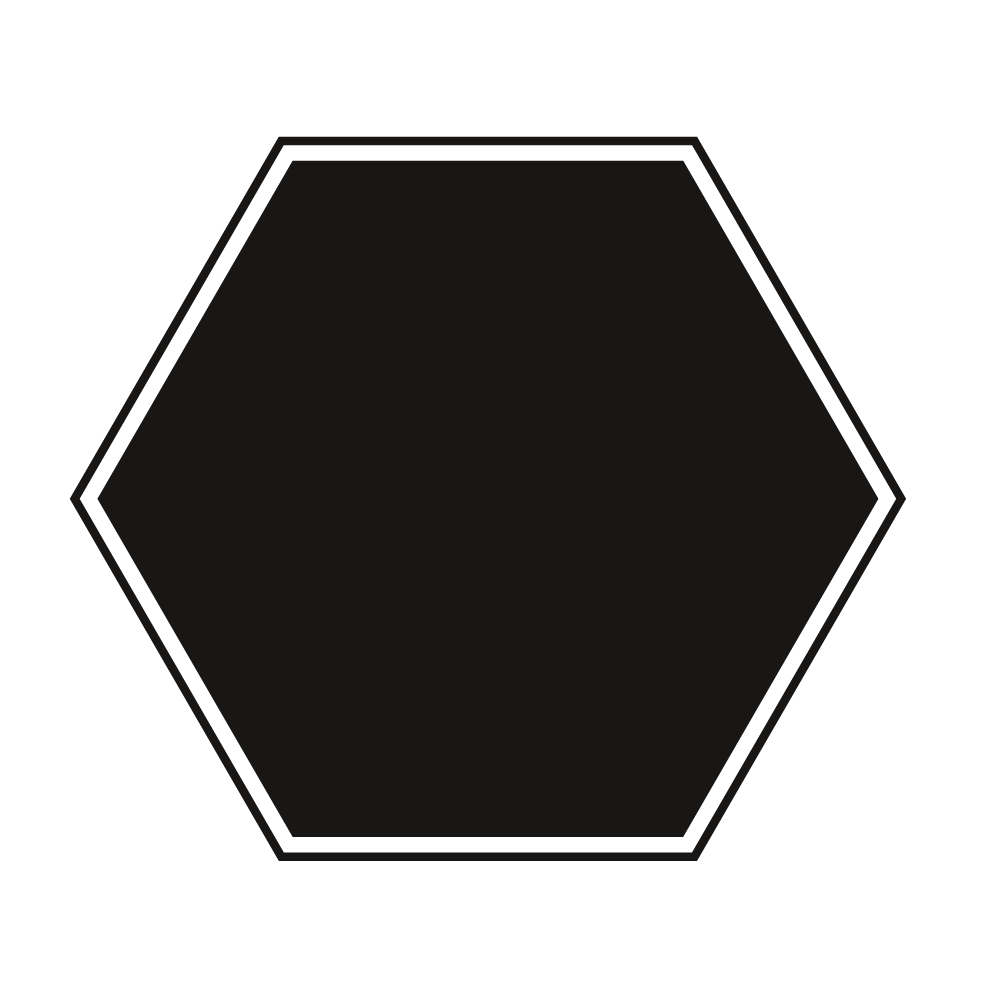 Hexágono - 10 x 9 cm