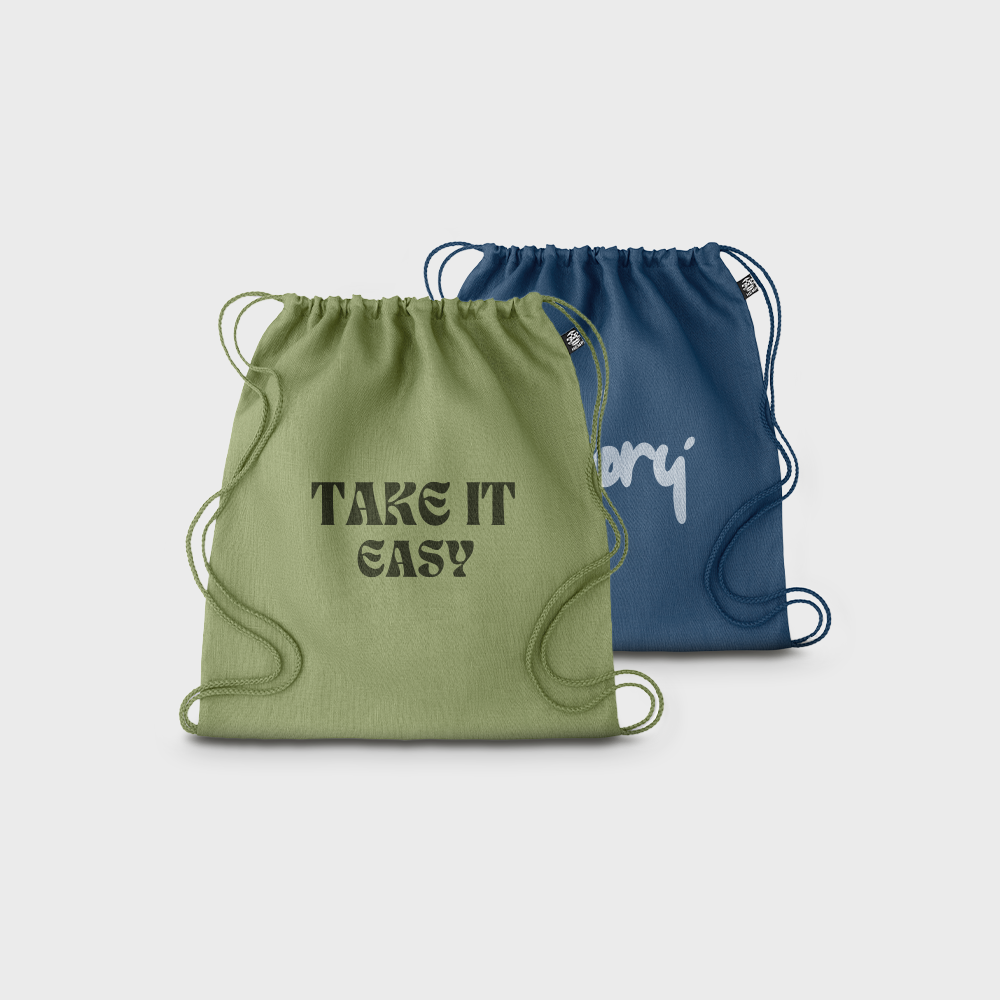 Naima Hemp Drawstring Bag | HelloPrint