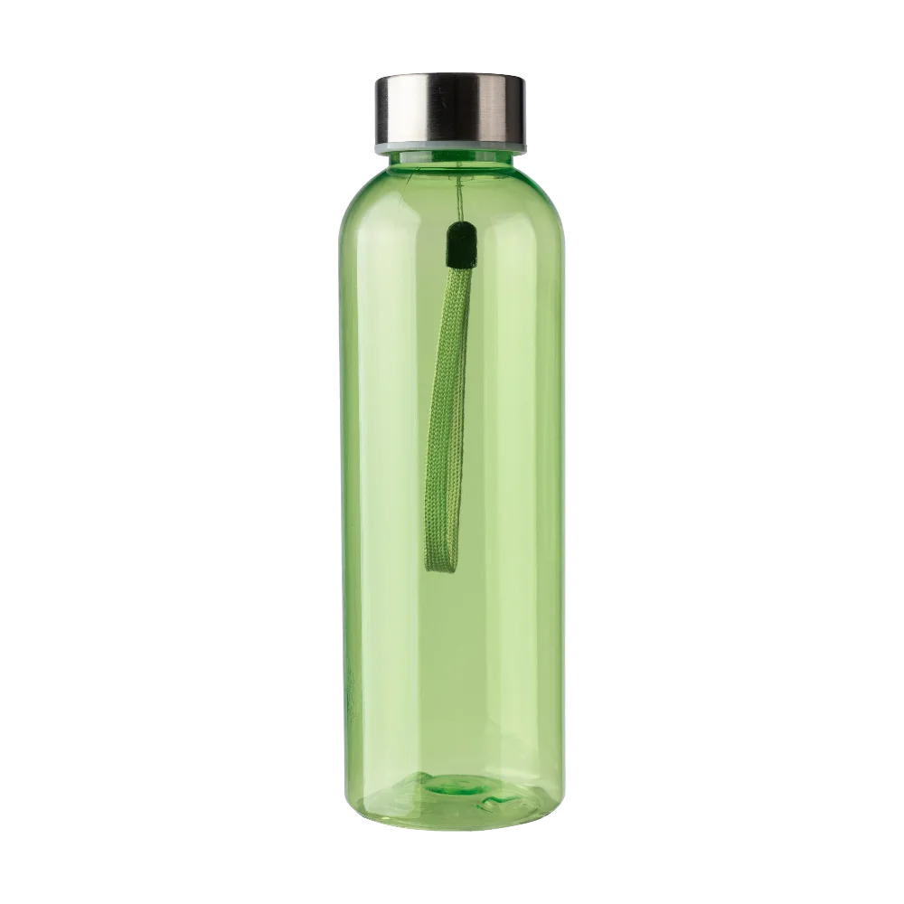 Borraccia rPET riutilizzabile 500 ml lime personalizzata con tappo in acciaio
