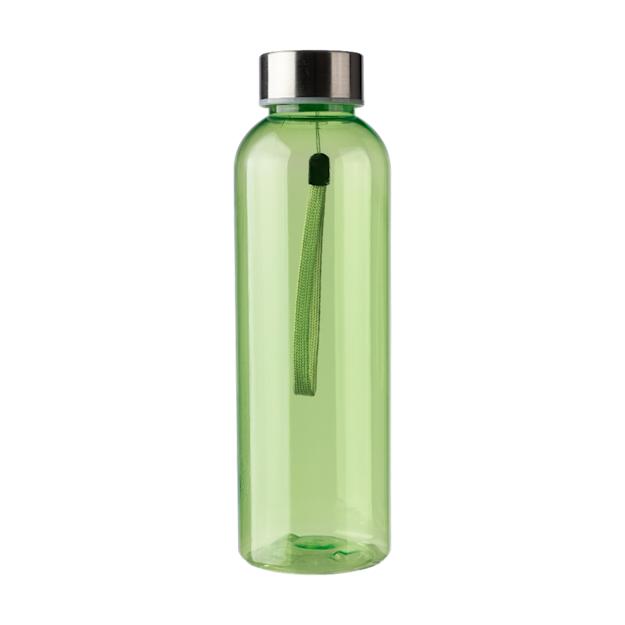 Botella rPET reutilizable 500 ml lima personalizable con tapa de acero inoxidable