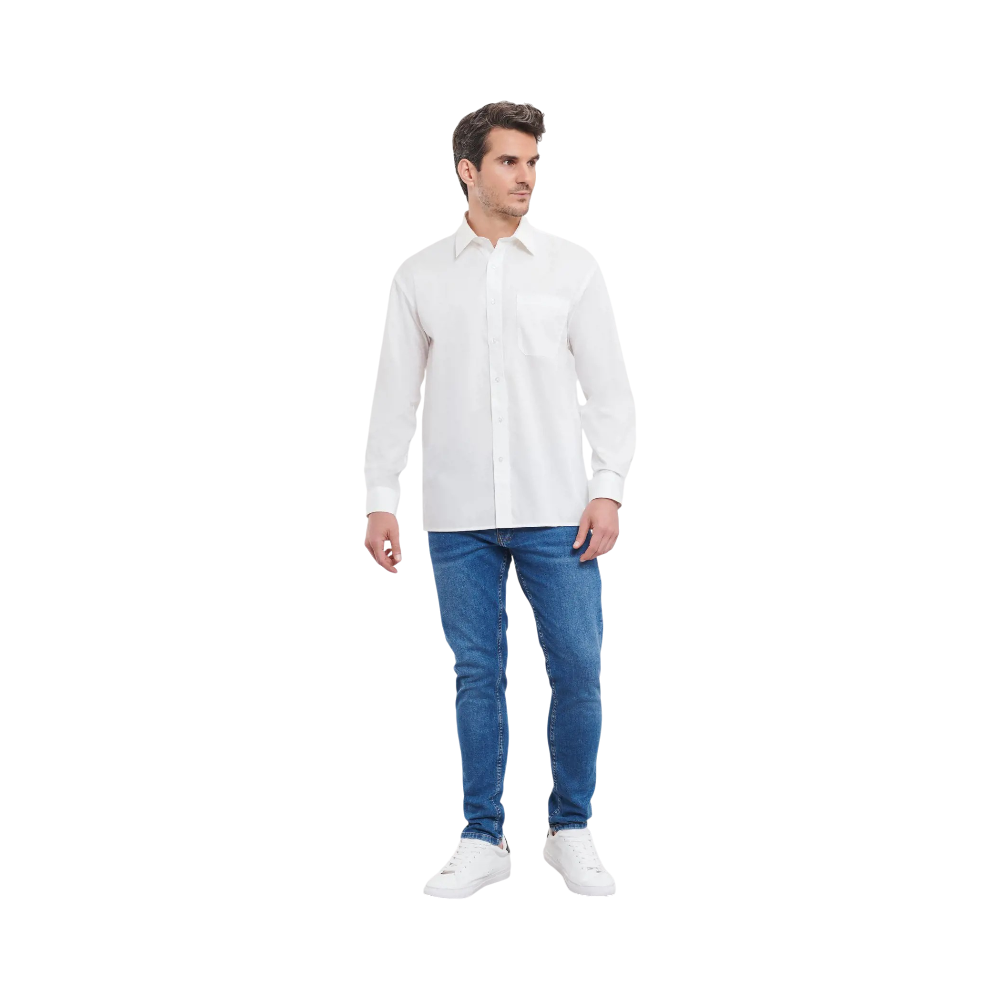 PDP - russellmenlslclaspurecottonpoplinshirt square #00000000 background