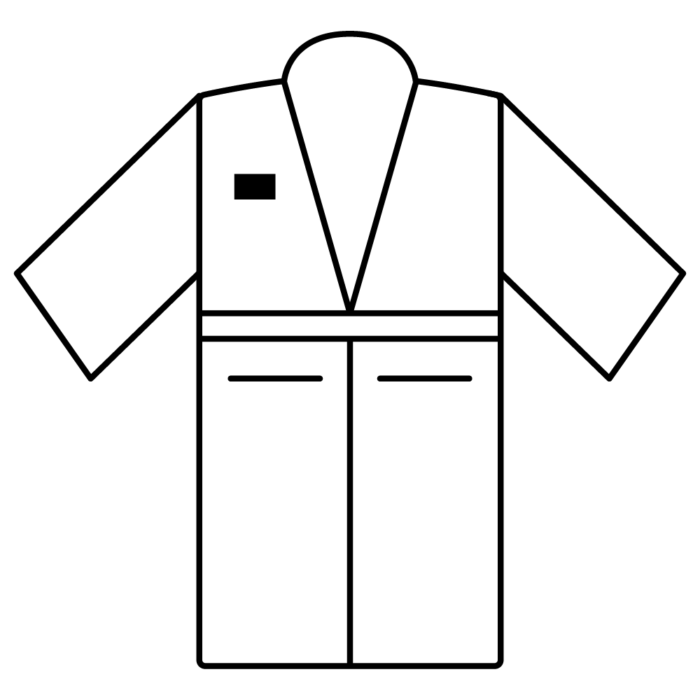 Petto destro 8 x 5 cm