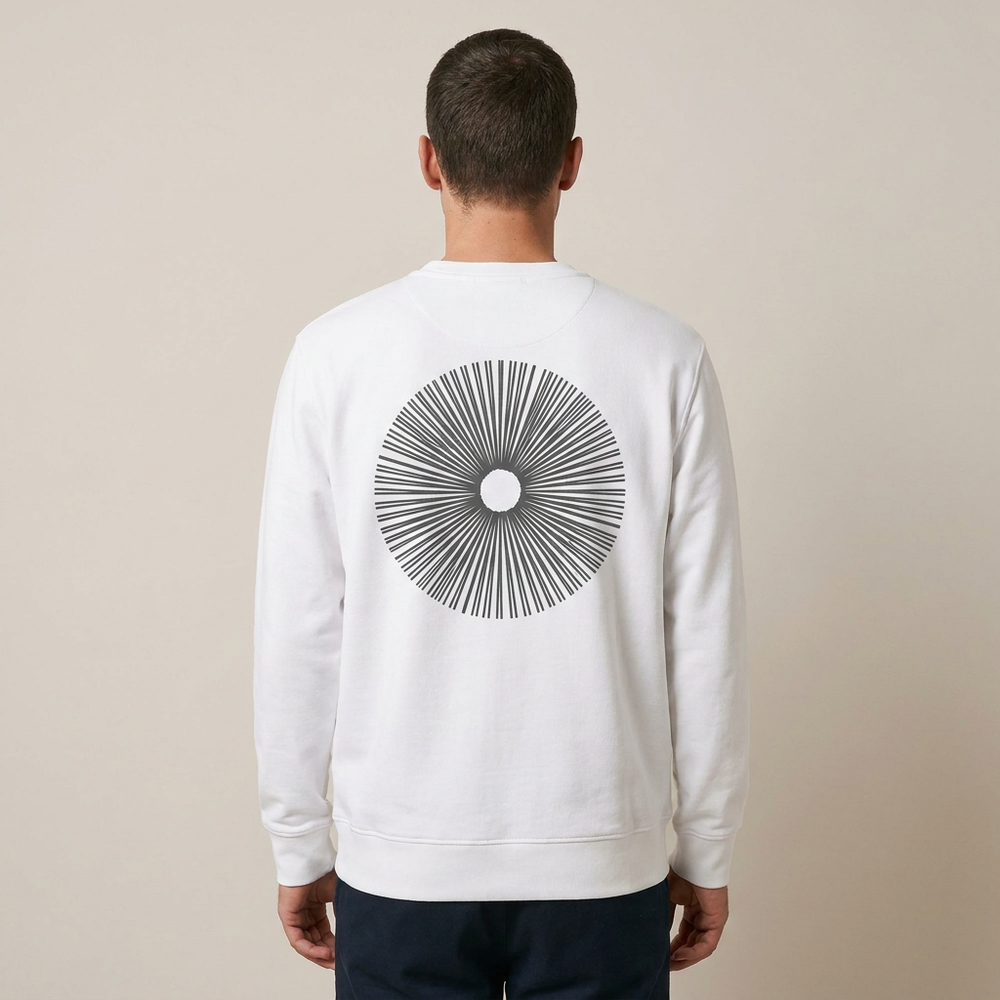theunisexcrewnecksweatshirtinrecycledcotton - clothing_back_model