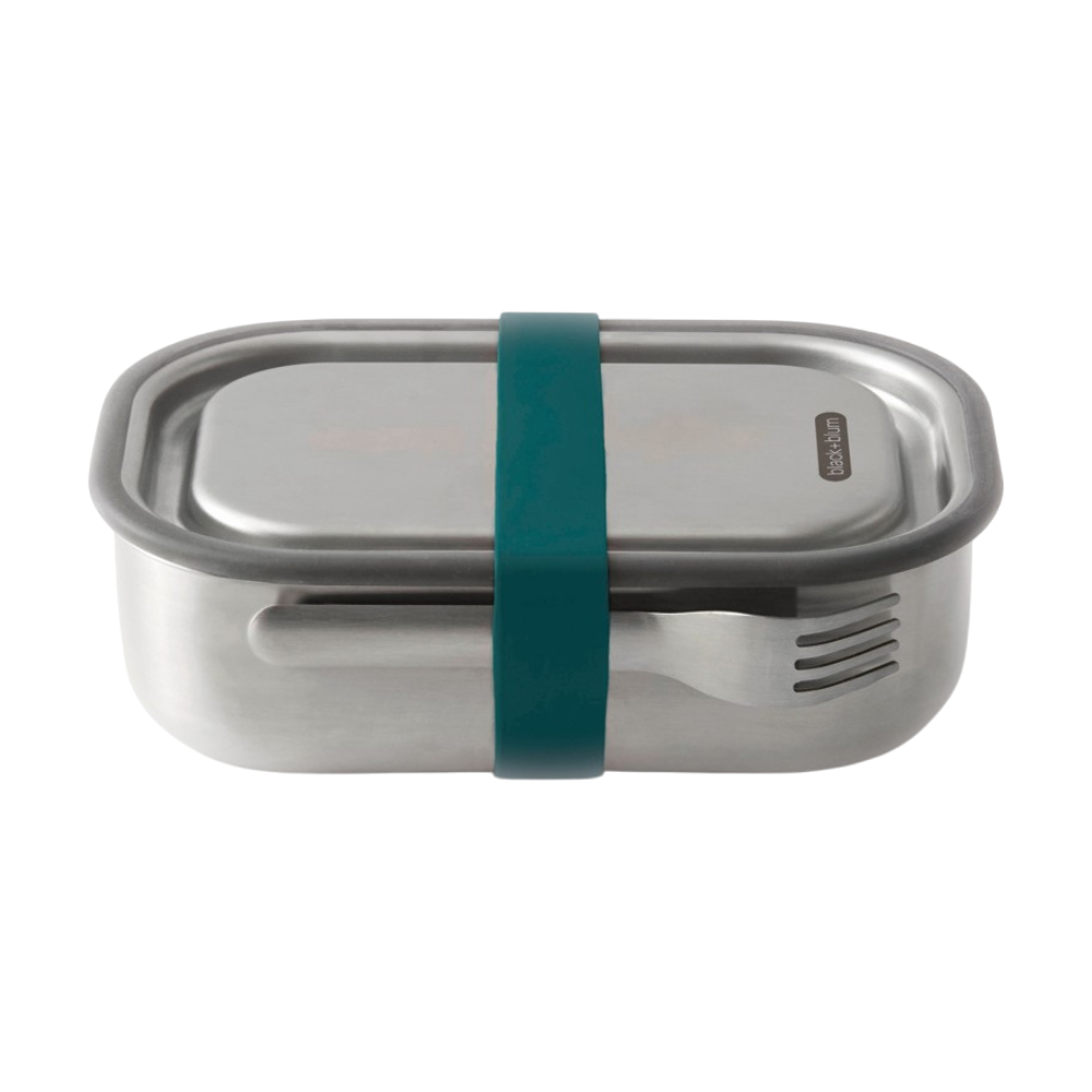ICON - blackblumstainlesssteellunchboxlarge turquoise