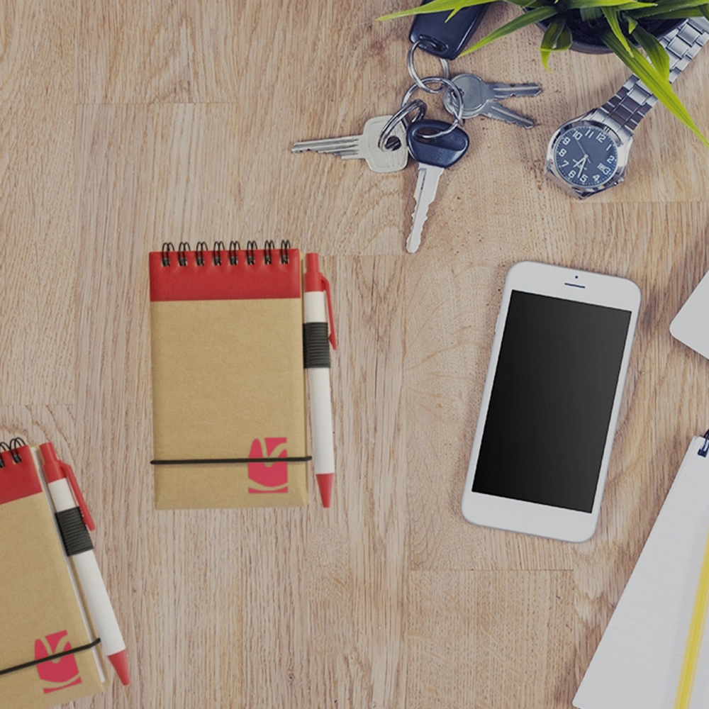 A7 Jotter gerecycled notitieblok met Pen | HelloPrint