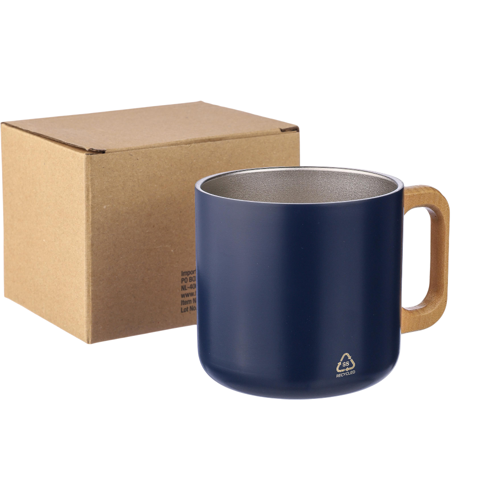 PDP - recycledstainlesssteeldoublewalledmug400mldwight square #00000000 background