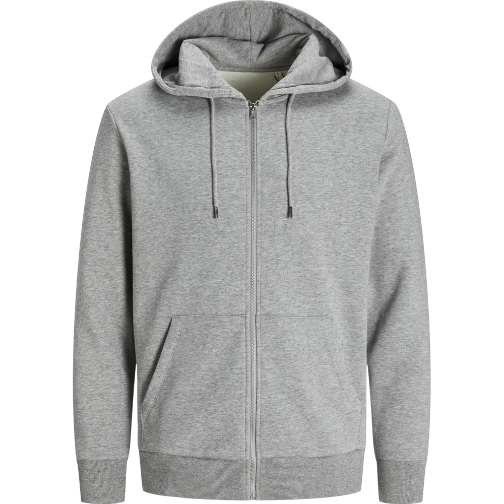 produktjackjonesbasicziphoodsweatjj3907u light grey melange