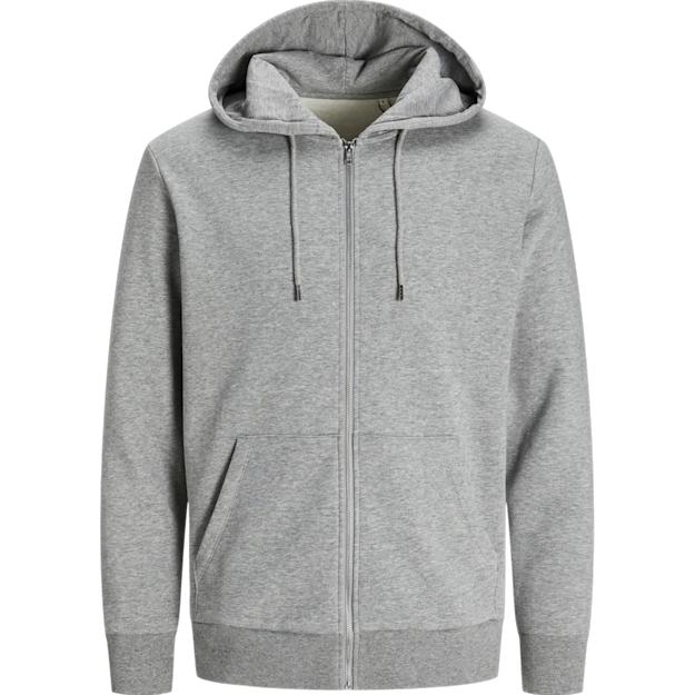 produktjackjonesbasicziphoodsweatjj3907u light grey melange