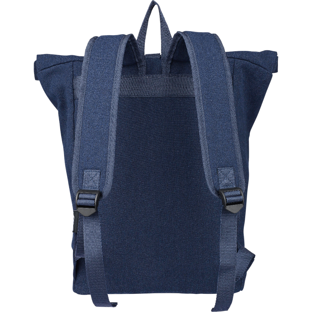 PDP - recycledpolycotton330gsmrolltopbackpackthaddeus square #00000000 background