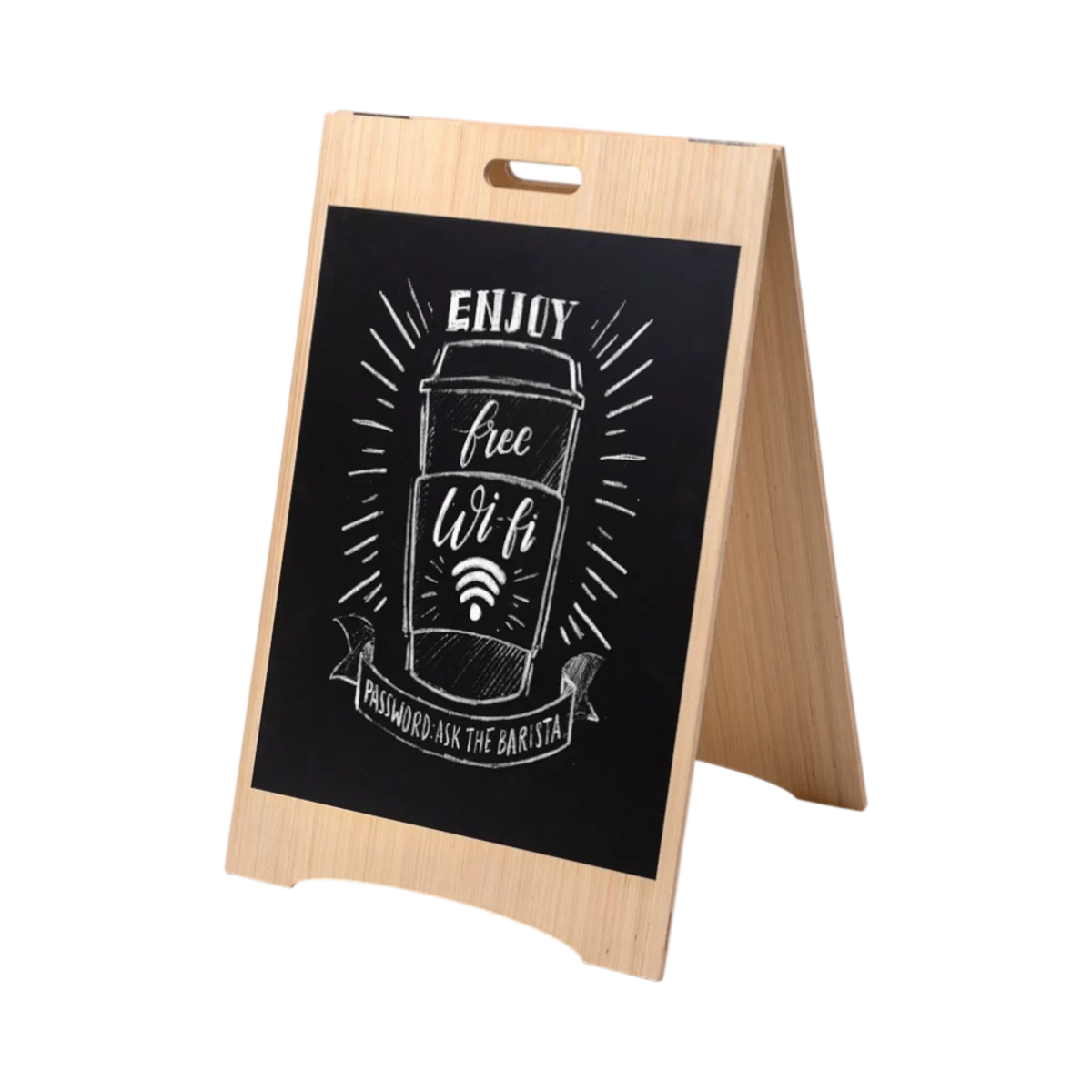 Hoofdafbeelding van Wooden Chalk A-board economy